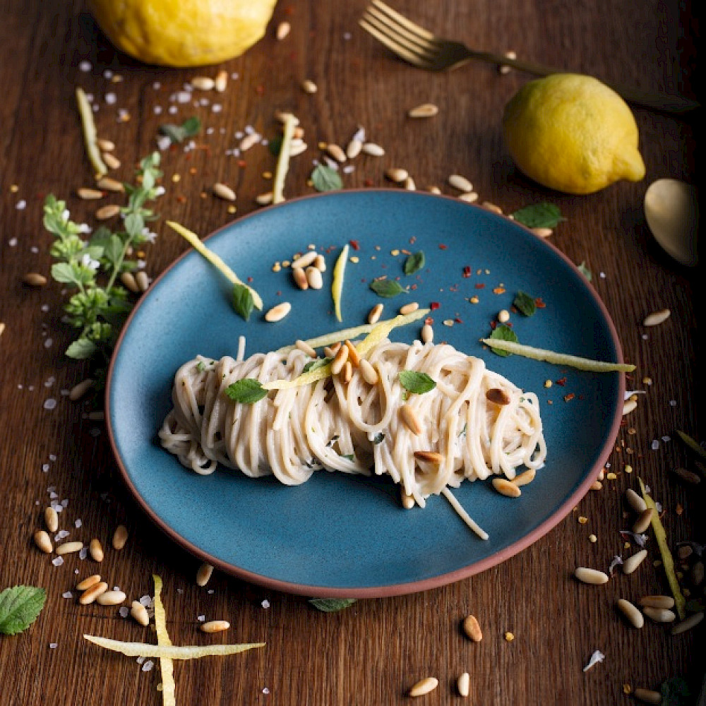 Dinkel-Spaghetti mit Zitronencreme