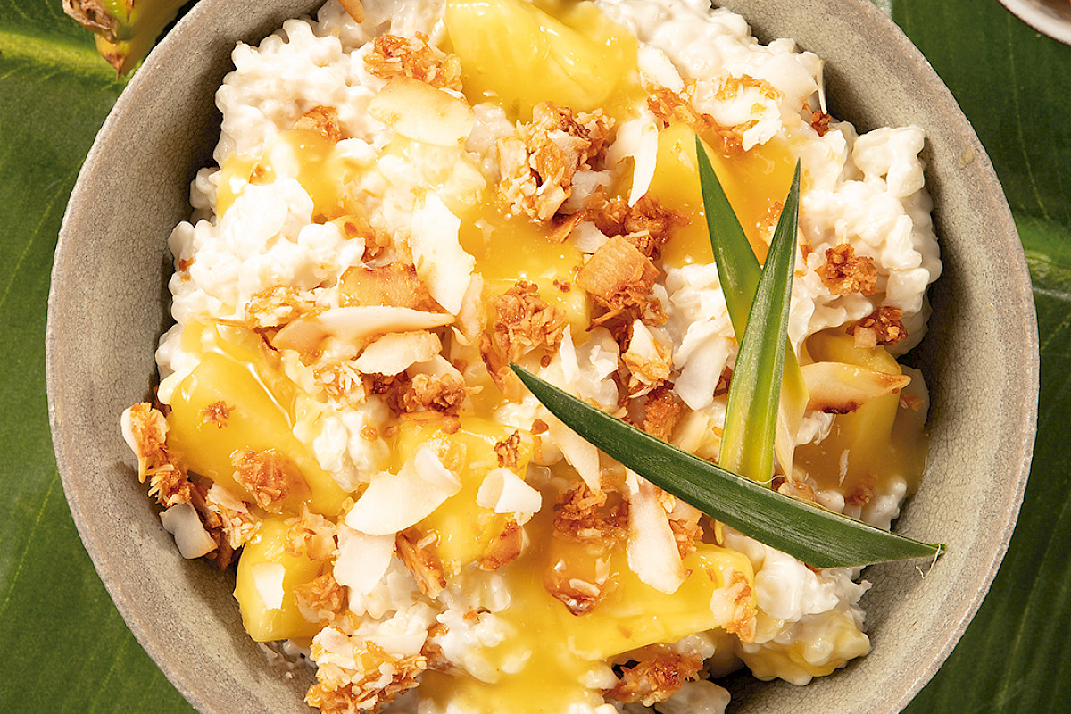 Milchreis Pina Colada, mit Ananas