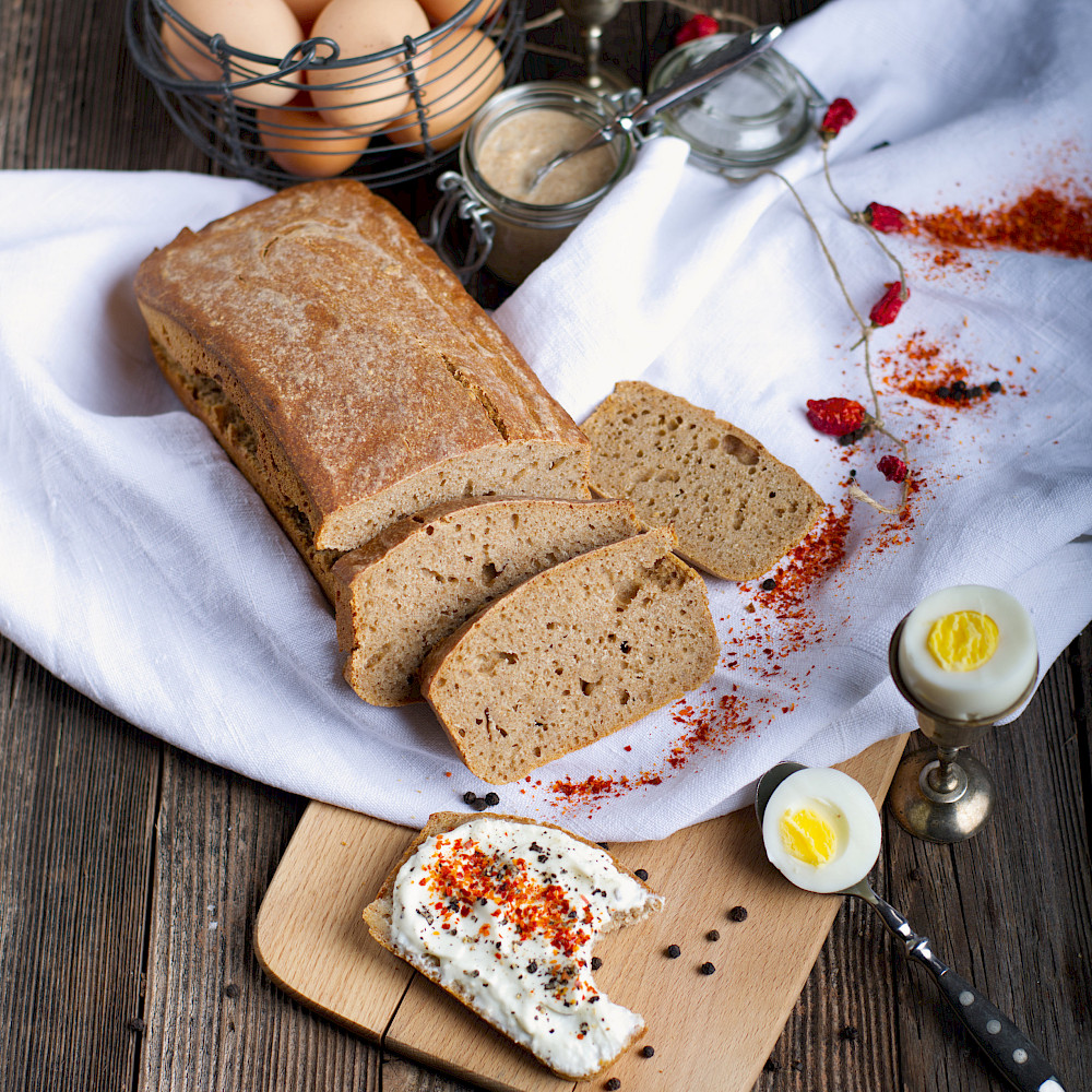 Dinkel-Weizenbrot mit Backferment