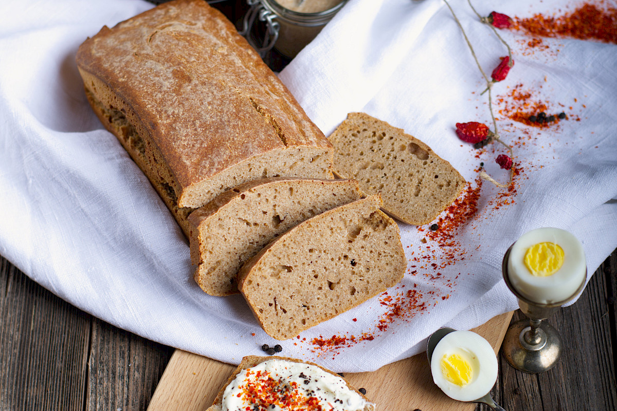 Dinkel-Weizenbrot mit Backferment