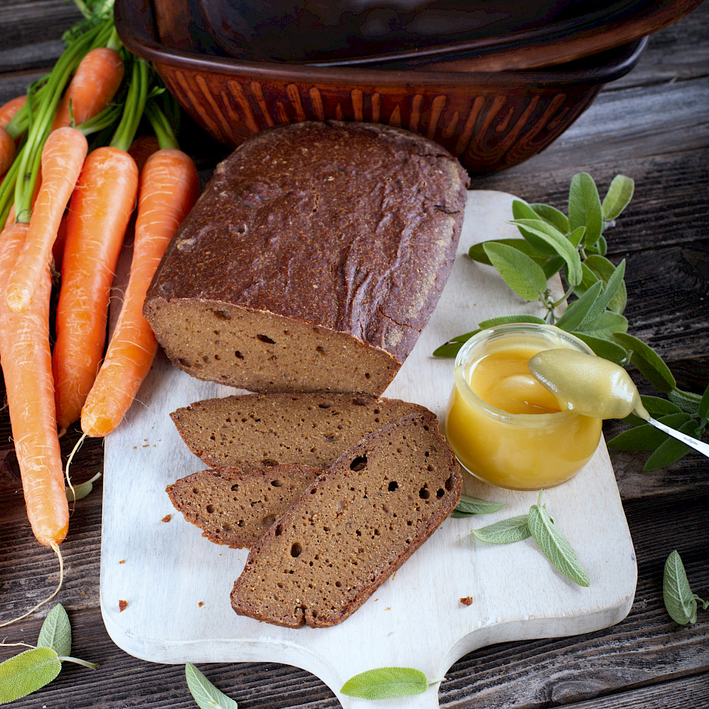 Honig-Salz-Brot, aus Roggen und Dinkel