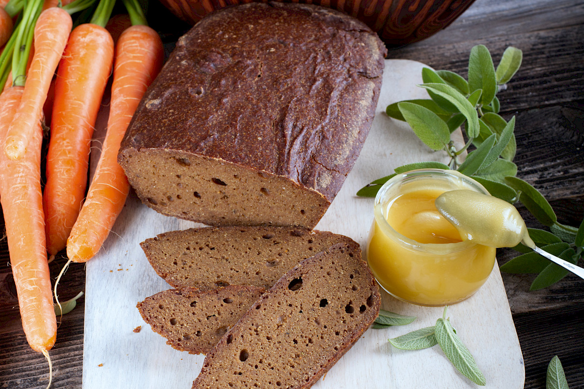 Honig-Salz-Brot, aus Roggen und Dinkel