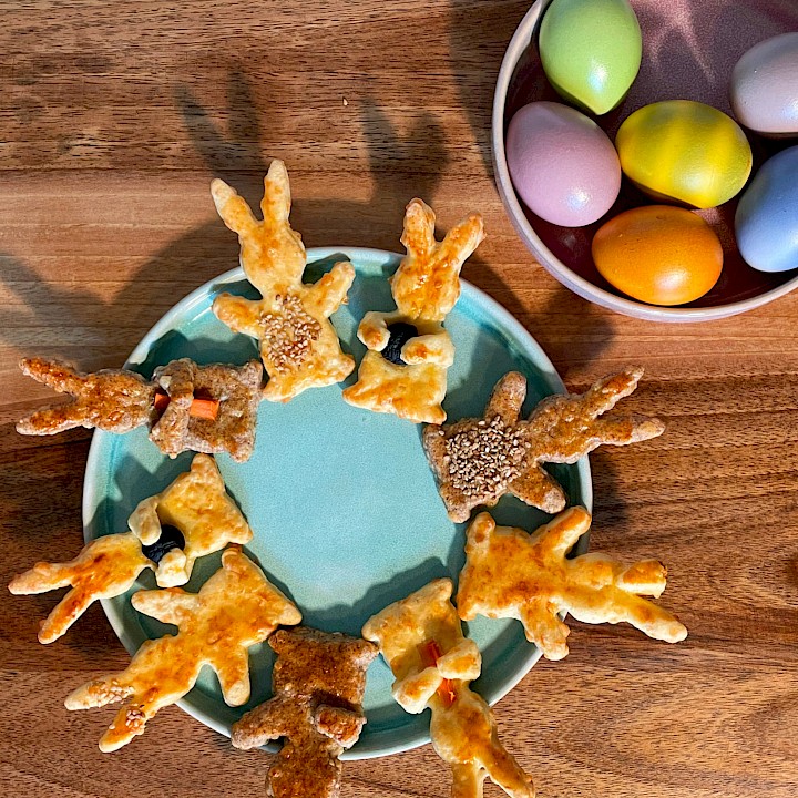 Herzhaftes Ostergeback, Käsekekse
