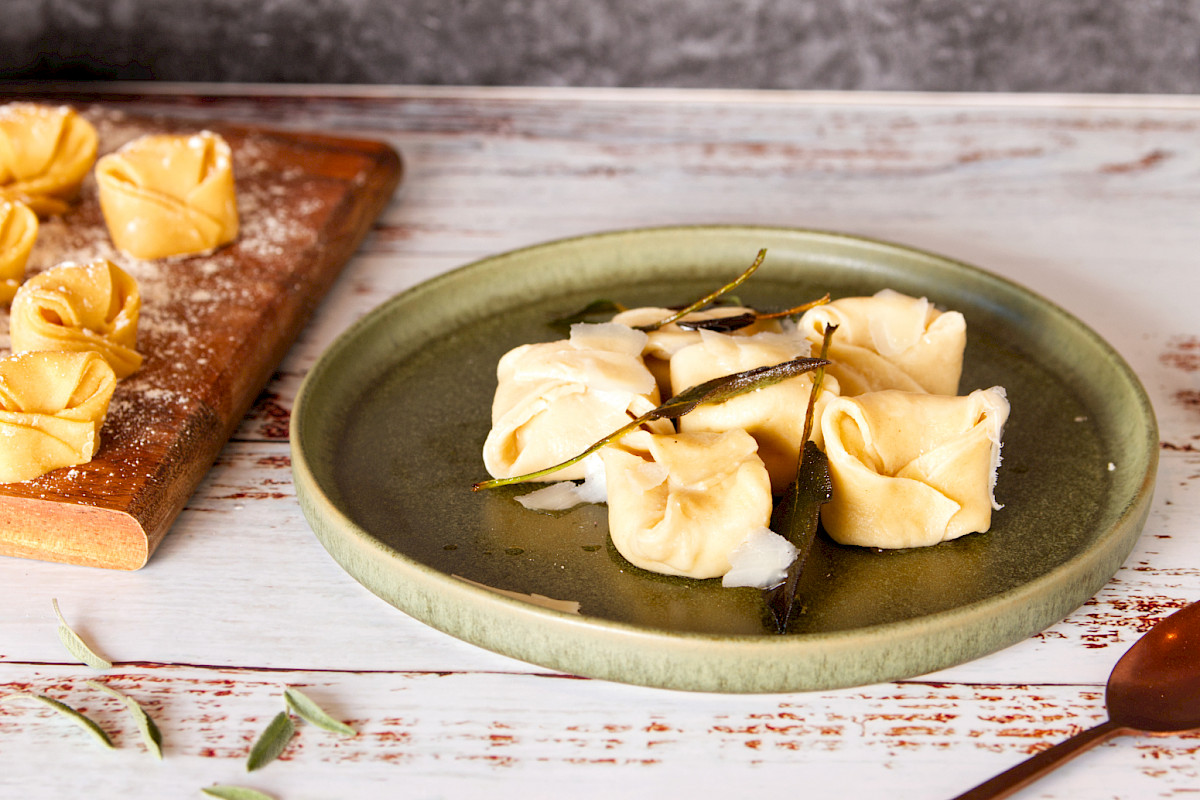 Tortellini mit Parmesan Ricotta Füllung