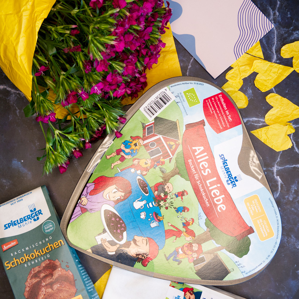 Backset mit Herzform für den Muttertag