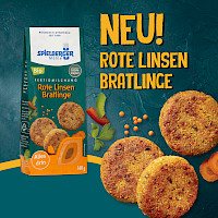 Fertigmischung für vegane Bratlinge auf Basis von Roten Linsen, Mais Couscous  und Gemüse verfeinert mit einer leckeren Gewürzmischung.
