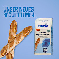 Neue Spezialmehle für traditionell französisches Baguette mit weicher Krume und feinsplittriger Kruste