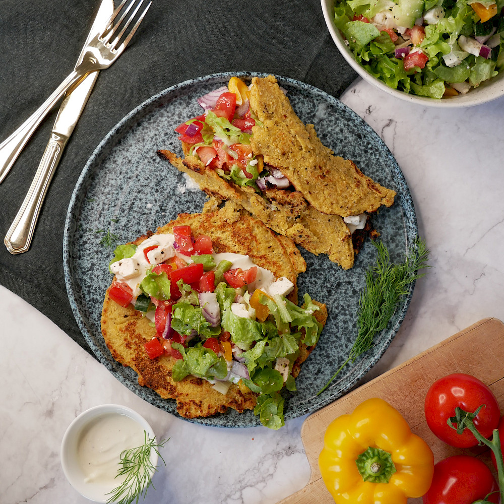 Glutenfreie Wraps mit Tzatziki