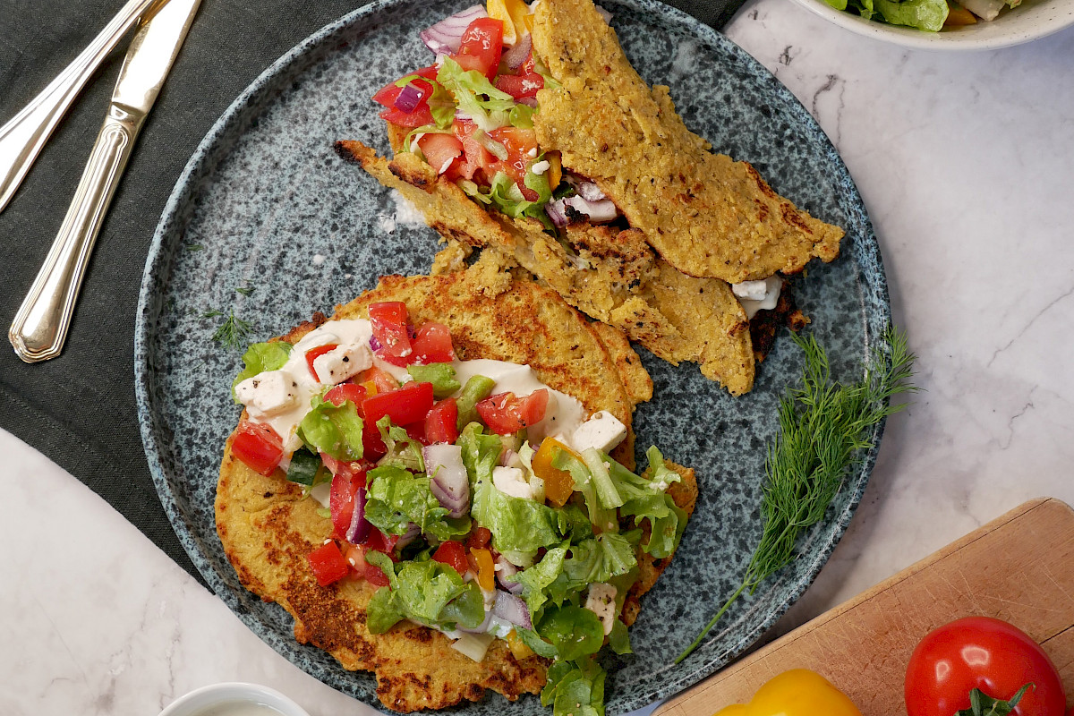 Glutenfreie Wraps mit Tzatziki